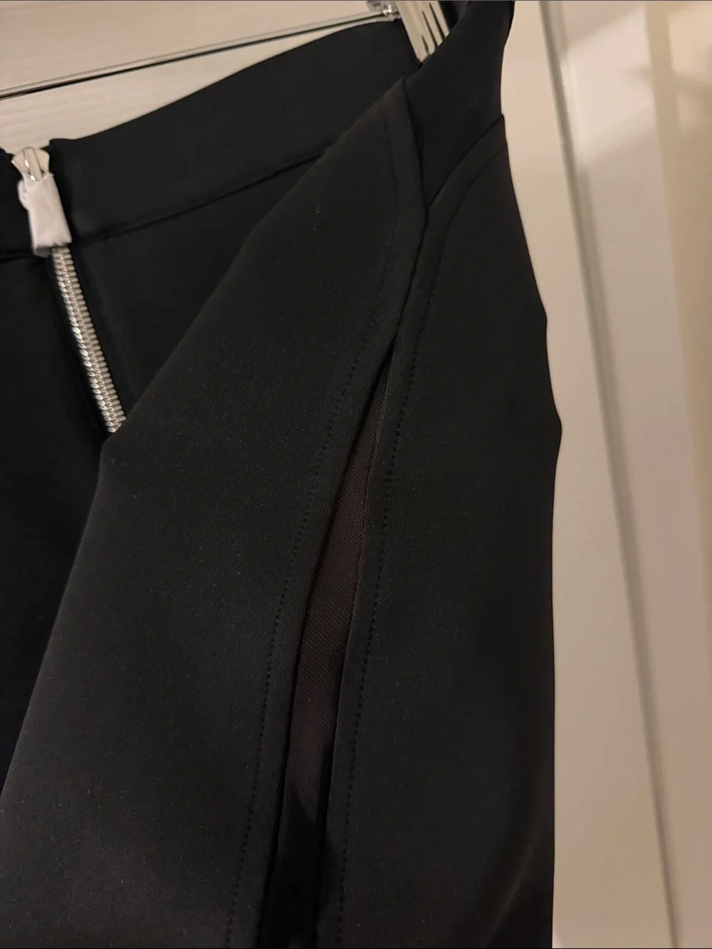RtA Black Maxi Pencil Skirt with Back Zip and Side Slit